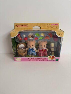 Calico Critters Sylvanian Families Biscuit Bear Siblings Picnic Lunch FS-60 Set